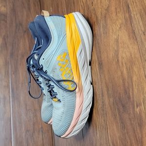 HOKA One One Bondi 7 Wide, US 7, Running shoes, light blue